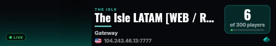 The Isle LATAM [WEB / REGLAS MINIMAS / VC] live status badge