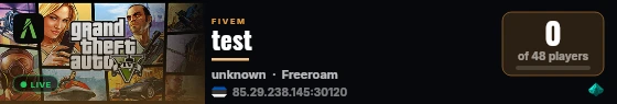 [FiveM Basic Server] test live status badge