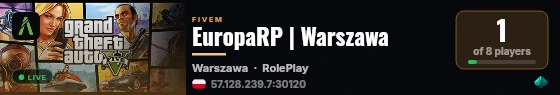 EuropaRP | Warszawa live status badge