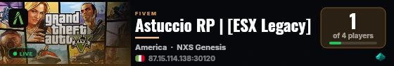 Astuccio RP | [ESX Legacy] live status badge