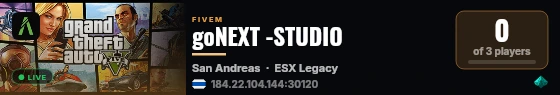 goNEXT -STUDIO live status badge