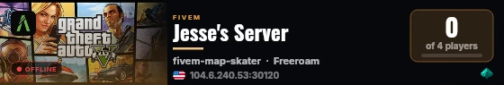 Jesse's Server live status badge