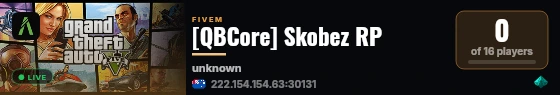 [QBCore] Skobez RP live status badge