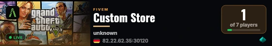 Custom Store live status badge