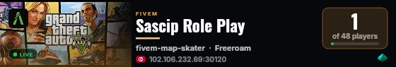 Sascip Role Play live status badge