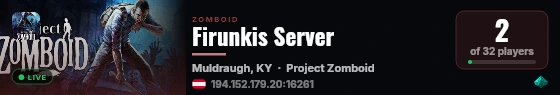 Firunkis Server live status badge