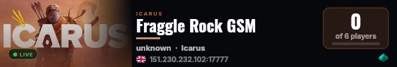 Fraggle Rock GSM live status badge