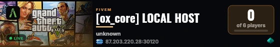[ox_core] LOCAL HOST live status badge