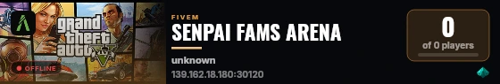 SENPAI FAMS ARENA live status badge