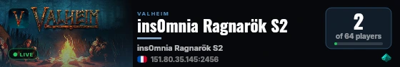 ins0mnia Ragnarök S2 live status badge