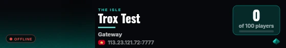 Trox Test live status badge