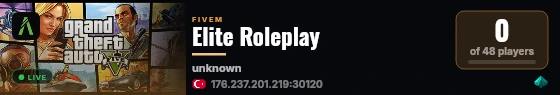 Elite Roleplay live status badge