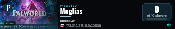 Muglias live status badge