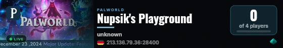 Nupsik's Playground live status badge