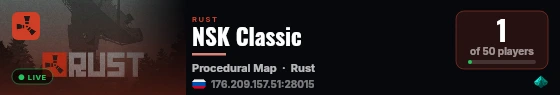 NSK Classic live status badge