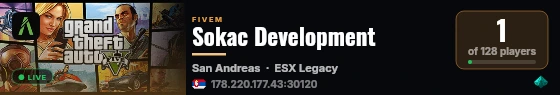Sokac Development live status badge