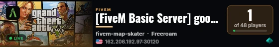 [FiveM Basic Server] goose test server live status badge