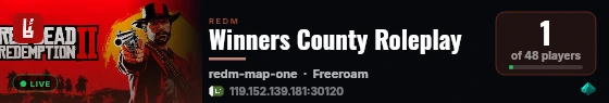 Winners County Roleplay live status badge