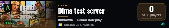 Dima test server live status badge
