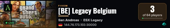 [BE] Legacy Belgium live status badge