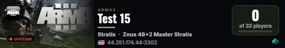 Test 15 live status badge