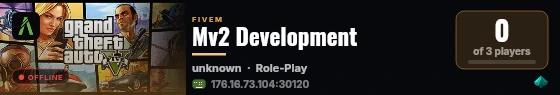 Mv2 Development live status badge