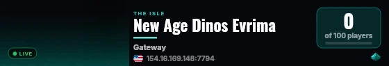 New Age Dinos Evrima live status badge