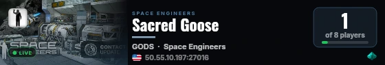 Sacred Goose live status badge