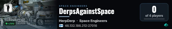 DerpsAgainstSpace live status badge