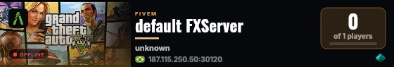 default FXServer live status badge
