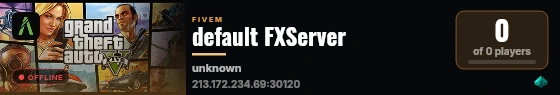 default FXServer live status badge