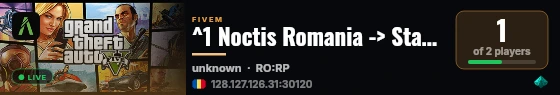 ^1 Noctis Romania -> Staff FREE -> Vip FREE ^7 live status badge
