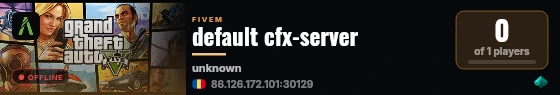 default cfx-server live status badge