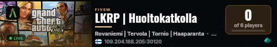 LKRP | Huoltokatkolla live status badge