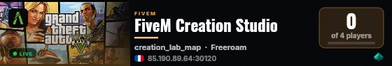 FiveM Creation Studio live status badge