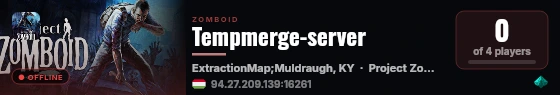 Tempmerge-server live status badge