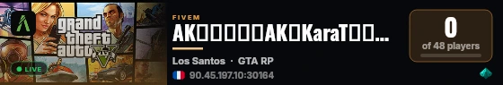 AK▬▬▬↭🡺AK↭KaraT🡸↭▬▬▬KaraT live status badge
