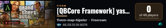 [QBCore Framework] yashrajop live status badge