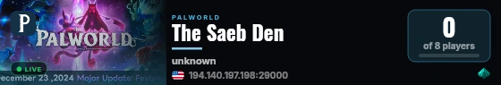 The Saeb Den live status badge