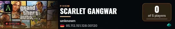 SCARLET GANGWAR live status badge