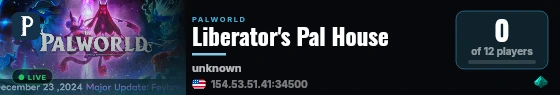 Liberator's Pal House live status badge