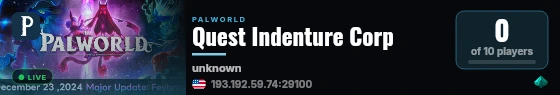 Quest Indenture Corp live status badge
