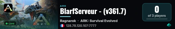 BlarfServeur - (v361.7) live status badge