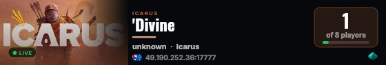 'Divine live status badge