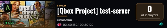 [Qbox Project] test-server live status badge