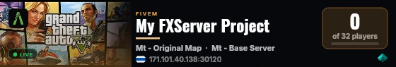 My FXServer Project live status badge