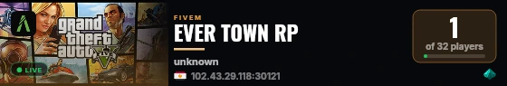 EVER TOWN RP live status badge