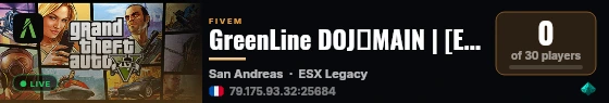 GreenLine DOJ│MAIN | [ESX Legacy] live status badge