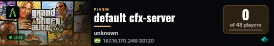 default cfx-server live status badge