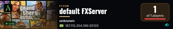 default FXServer live status badge